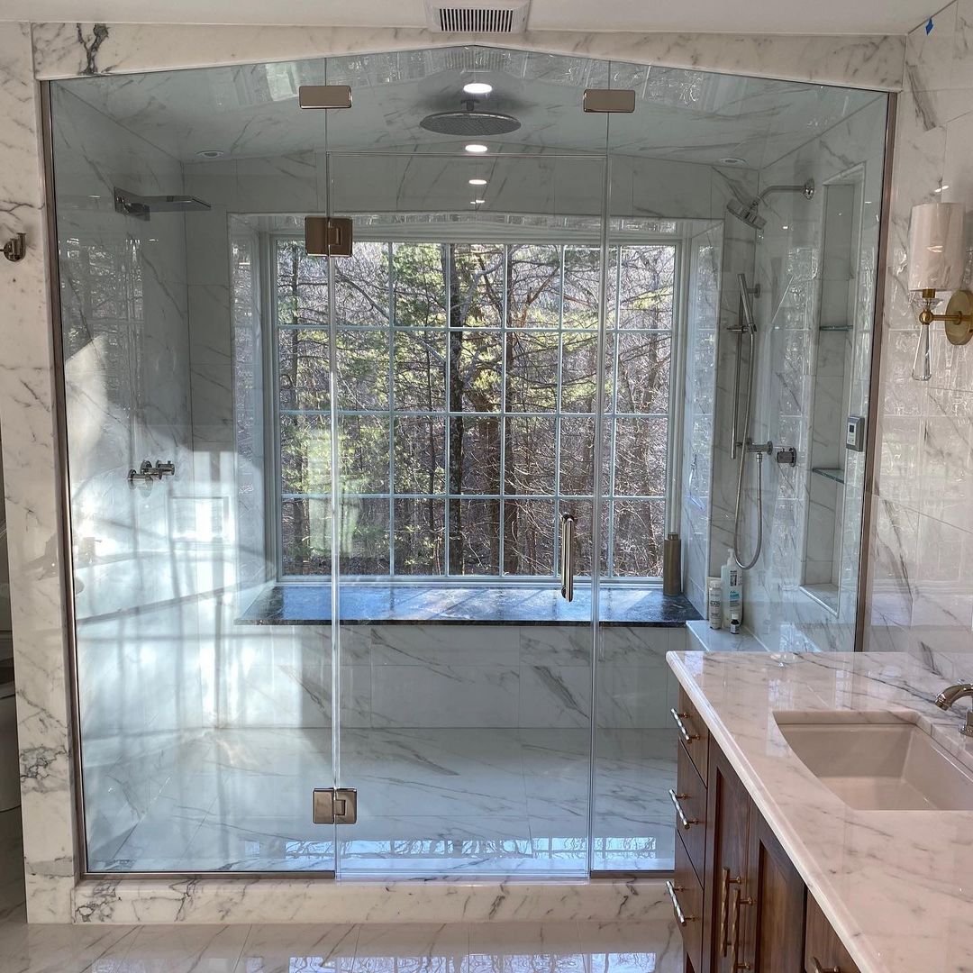 Glass Shower Enclosure With Window