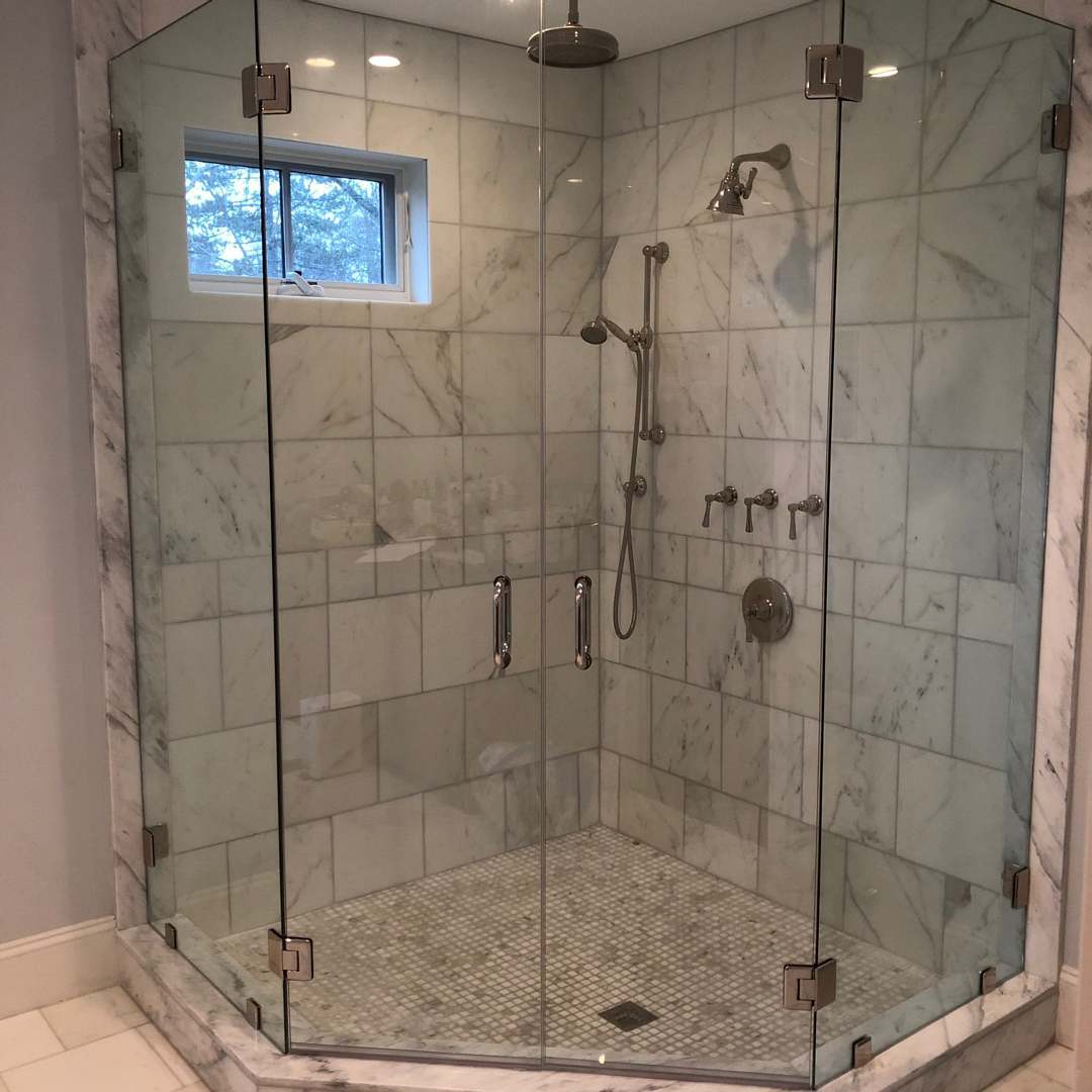Three Sided Shower Glass Enclosure