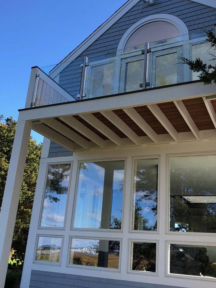 Outdoor Glass Railings on Cape Cod - 2