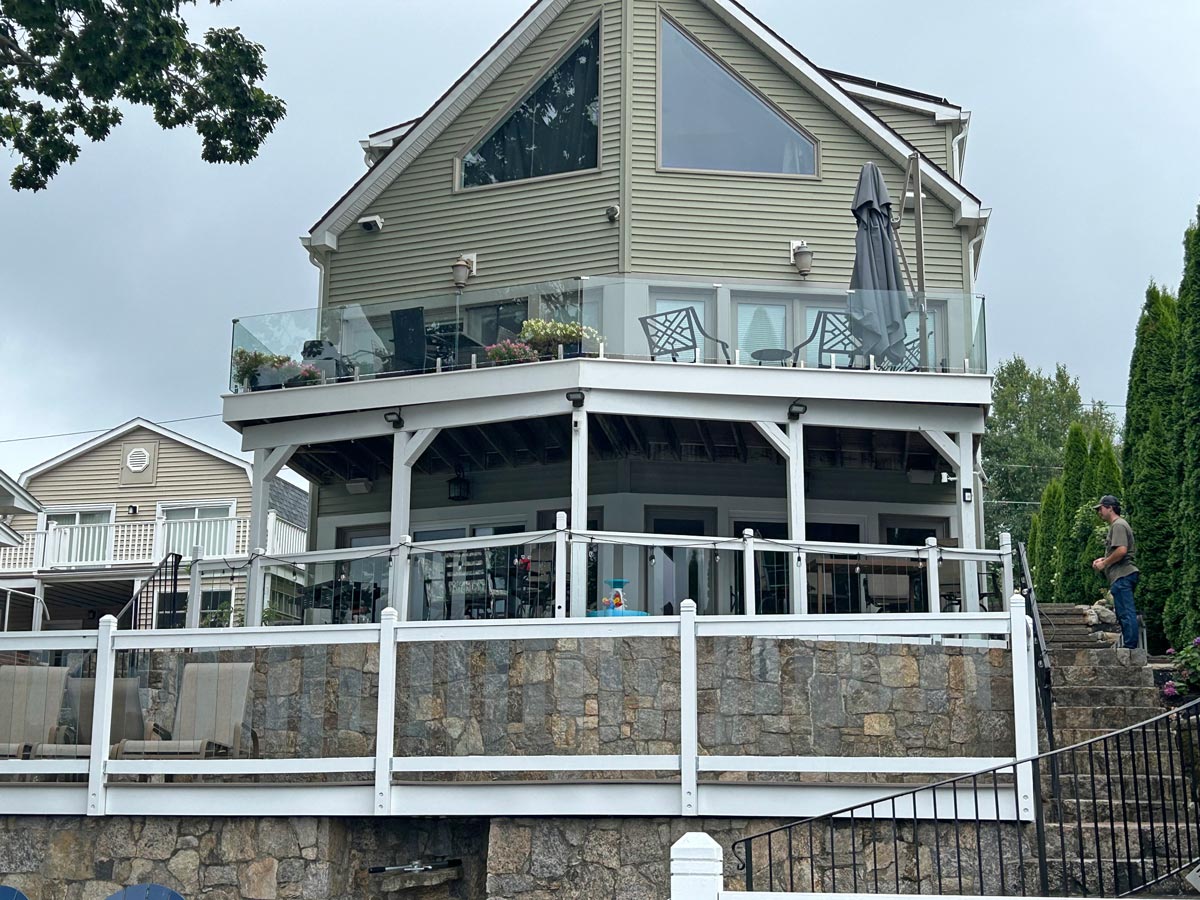 Multi-Level Glass Deck and Balcony Railings